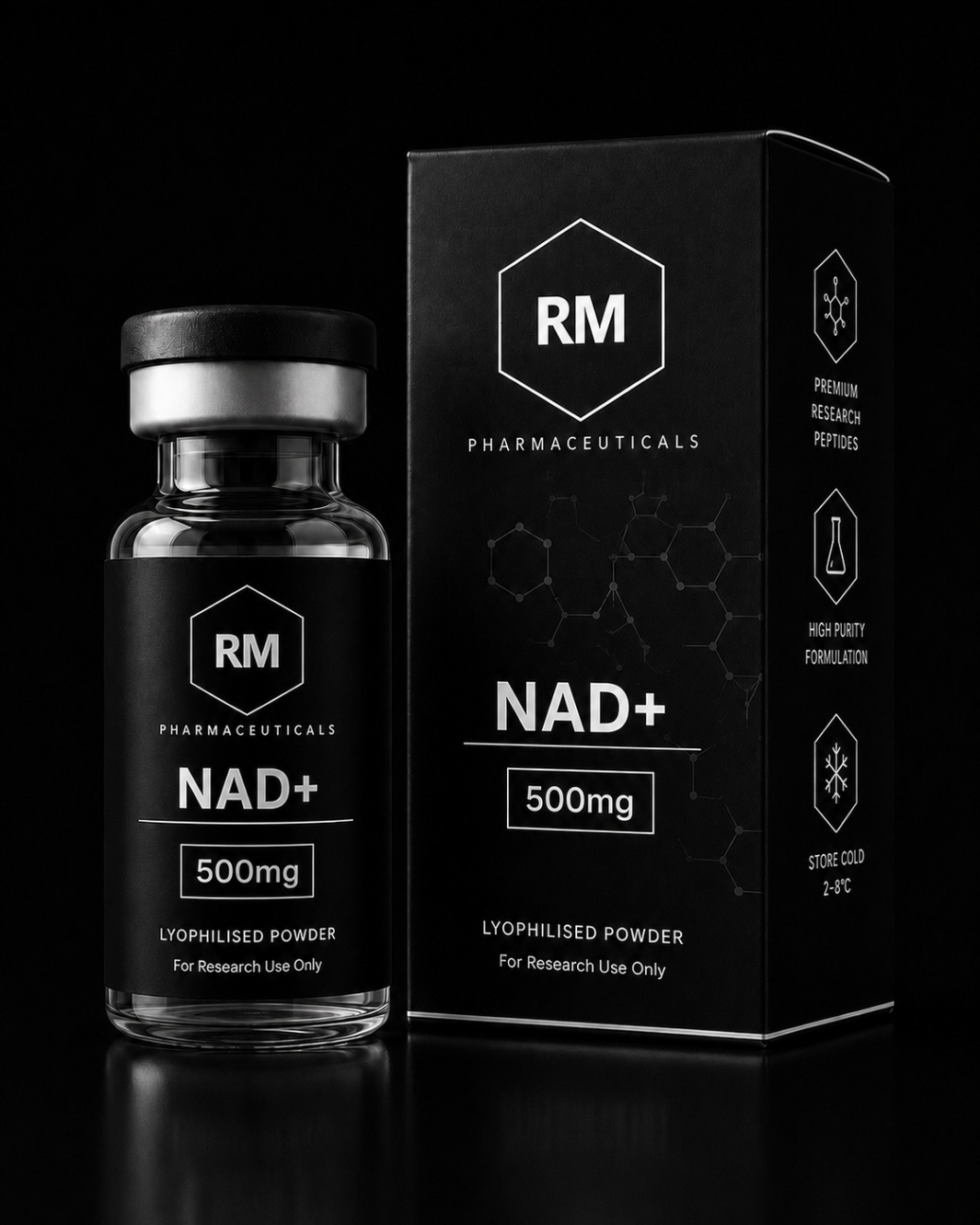 NAD+ 500mg product packaging